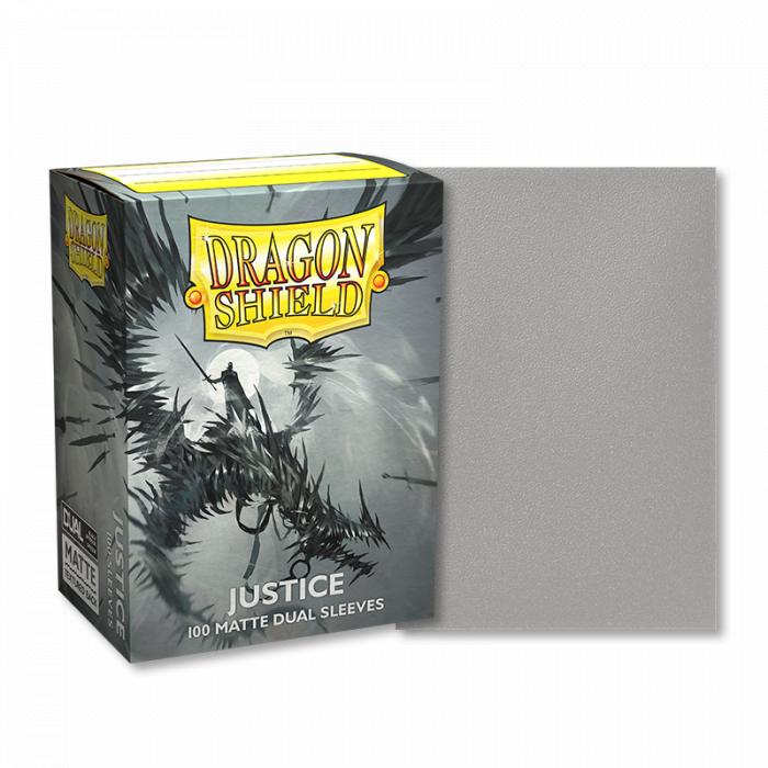 Sleeves - Dragon Shield - Box 100 - Standard Size Dual Matte Justice | Grognard Games