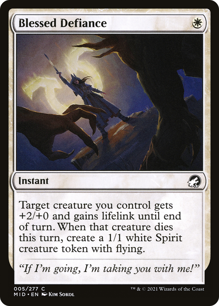 Blessed Defiance [Innistrad: Midnight Hunt] | Grognard Games