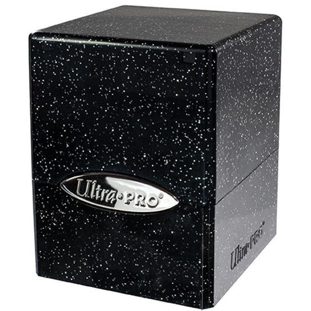 Ultra Pro Deck Box: Satin Cube - Glitter Black | Grognard Games