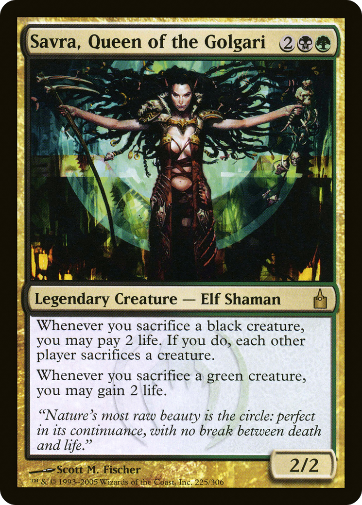 Savra, Queen of the Golgari (RAV-225) - Ravnica: City of Guilds Foil | Grognard Games