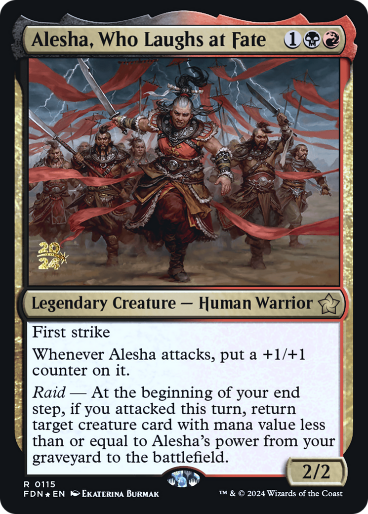 Alesha, Who Laughs at Fate [Foundations Prerelease Promos] | Grognard Games