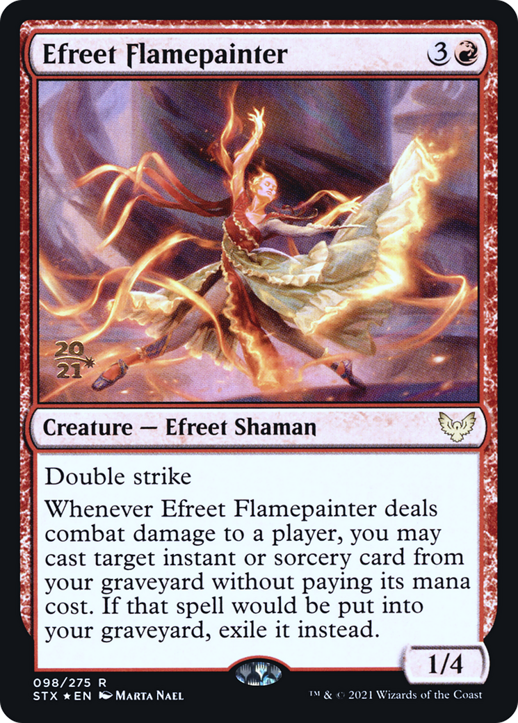 Efreet Flamepainter [Strixhaven: School of Mages Prerelease Promos] | Grognard Games