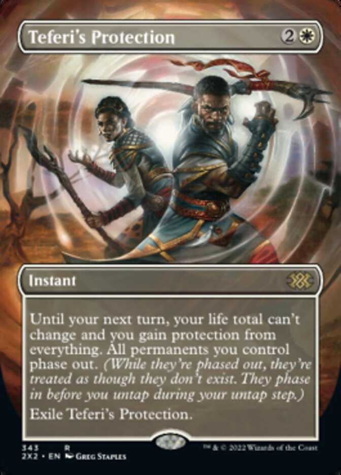 Teferi's Protection (Borderless Alternate Art) [Double Masters 2022] | Grognard Games