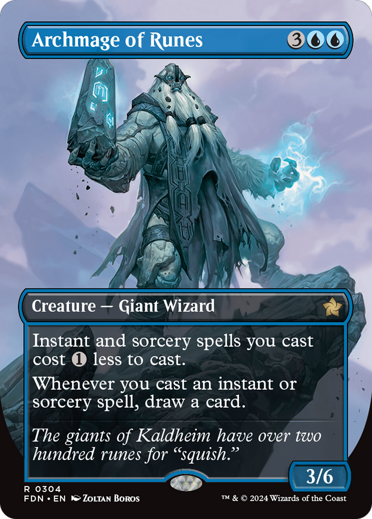 Archmage of Runes (FDN-304) - Foundations (Borderless) Foil | Grognard Games