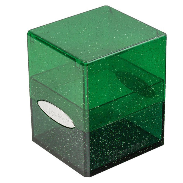 Ultra Pro Deck Box: Satin Cube - Glitter Green | Grognard Games