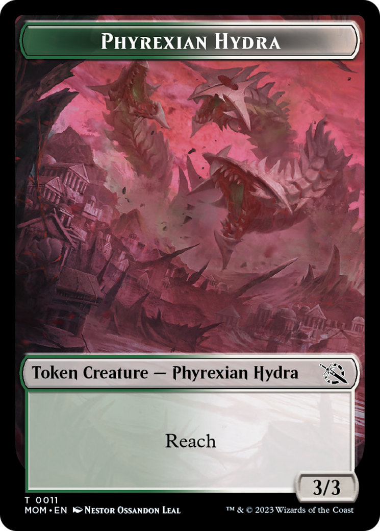 Elemental (2) // Phyrexian Hydra (11) Double-Sided Token [March of the Machine Tokens] | Grognard Games