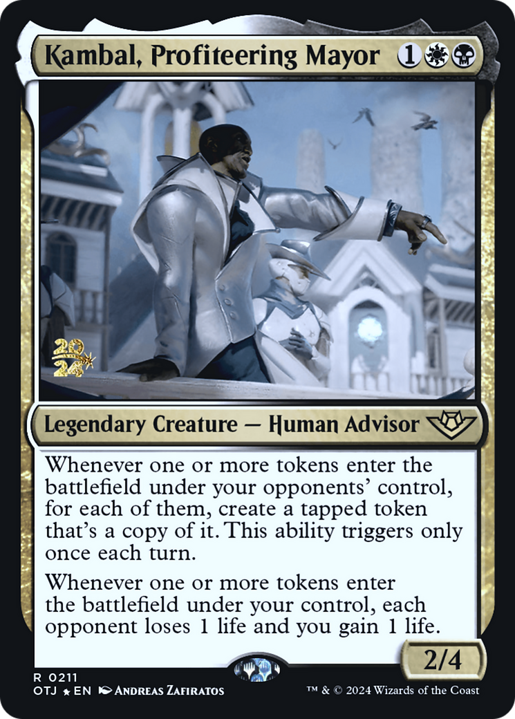 Kambal, Profiteering Mayor [Outlaws of Thunder Junction Prerelease Promos] | Grognard Games