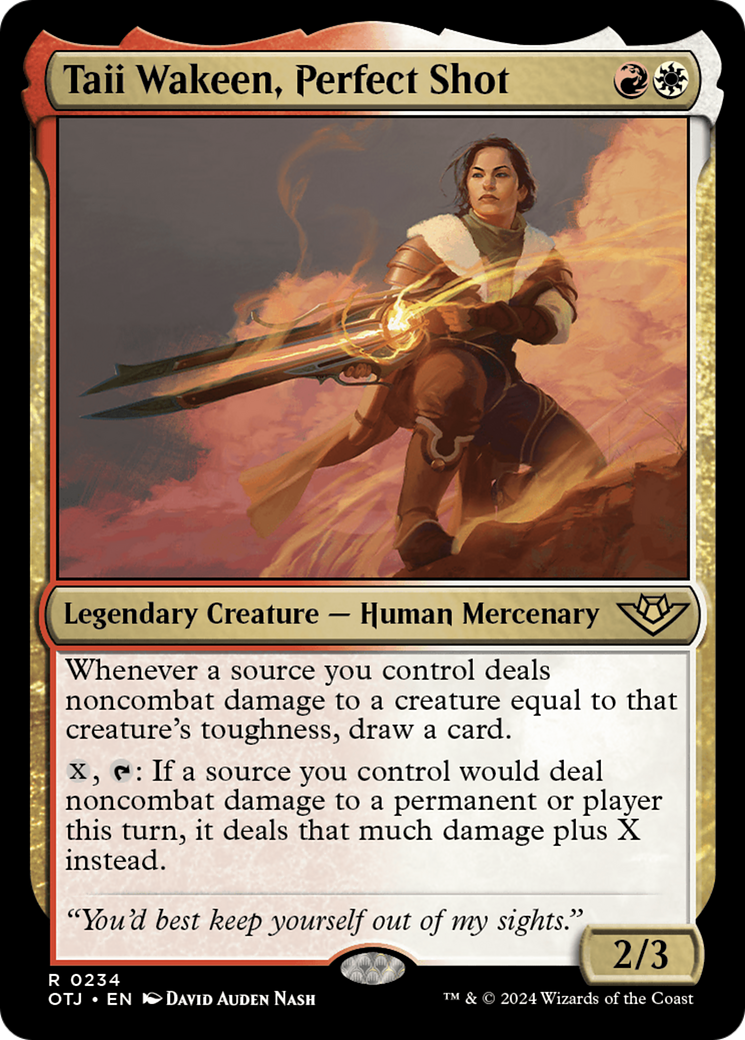 Taii Wakeen, Perfect Shot (OTJ-234) - Outlaws of Thunder Junction Foil | Grognard Games