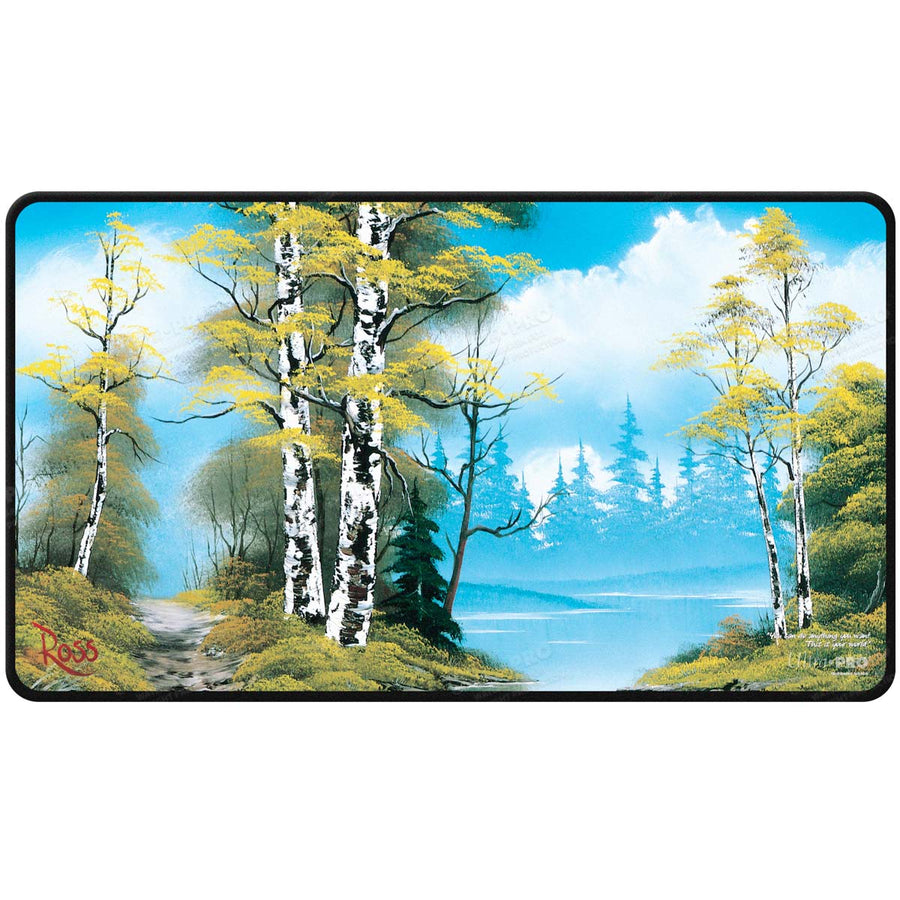 Ultra Pro Stitched Edge Playmat - Bob Ross Lakeside Path | Grognard Games