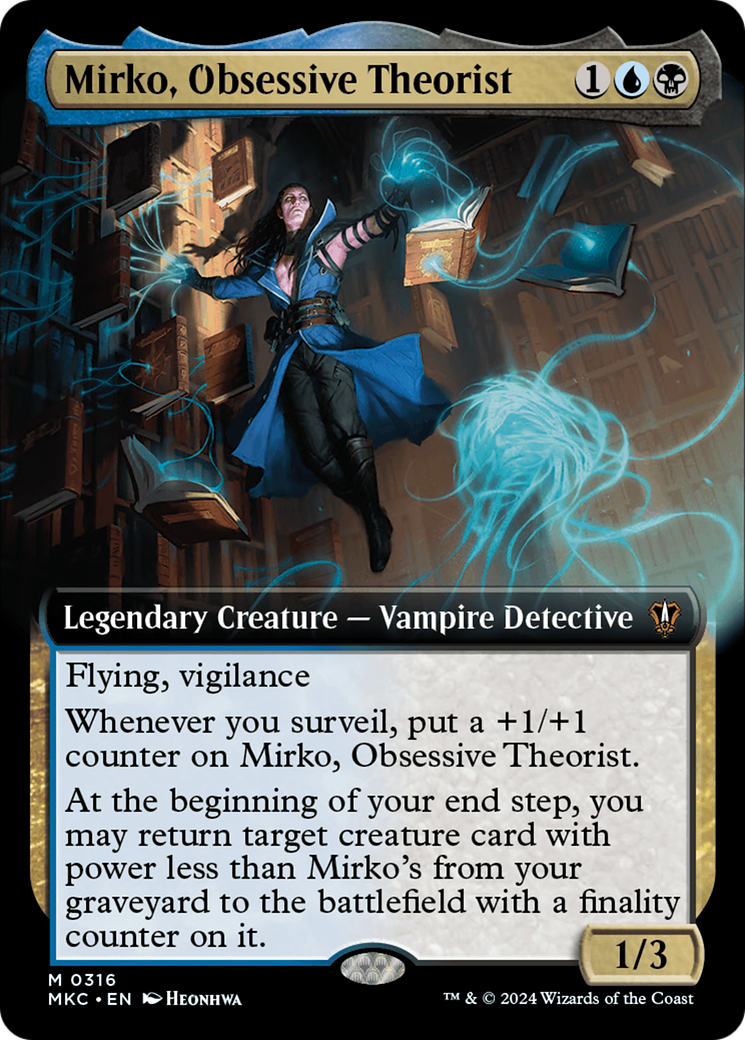Mirko, Obsessive Theorist (Extended Art) [Murders at Karlov Manor Commander] | Grognard Games