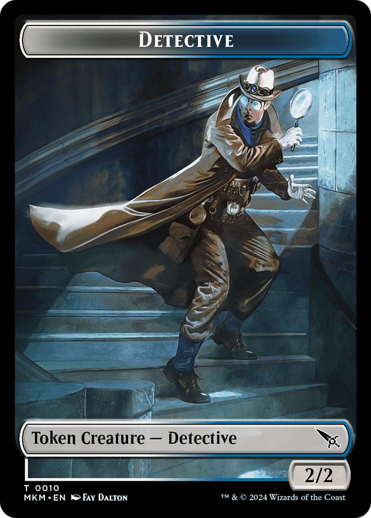 Detective // Dog Double-Sided Token [Murders at Karlov Manor Tokens] | Grognard Games