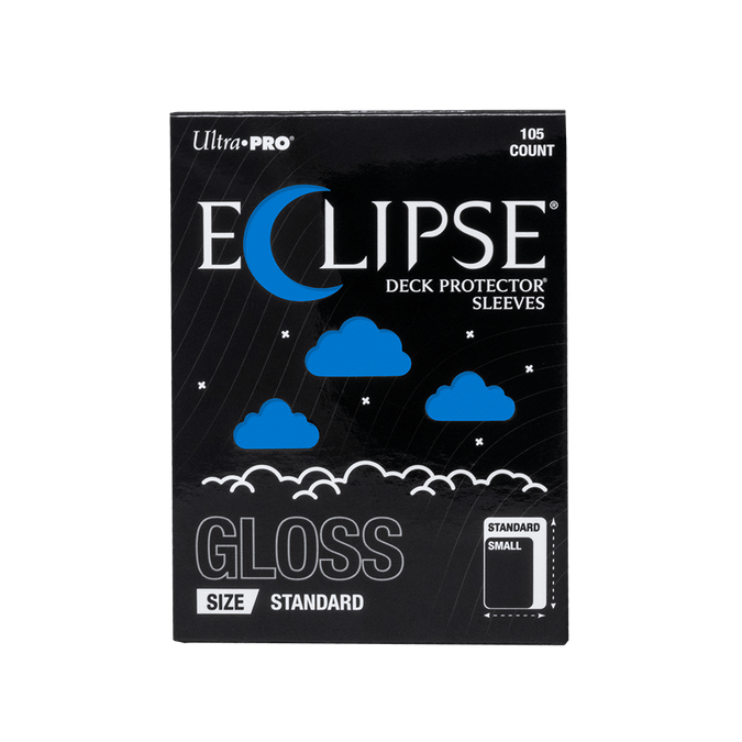 ULTRA PRO: ECLIPSE SLEEVES: STANDARD GLOSS DECK PROTECTORS: PACIFIC BLUE (105CT) | Grognard Games