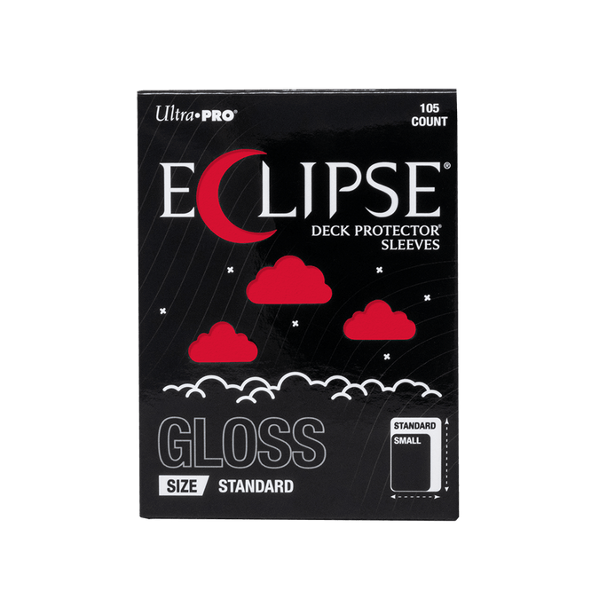 ULTRA PRO: ECLIPSE SLEEVES: STANDARD GLOSS DECK PROTECTORS: APPLE RED (105CT) | Grognard Games
