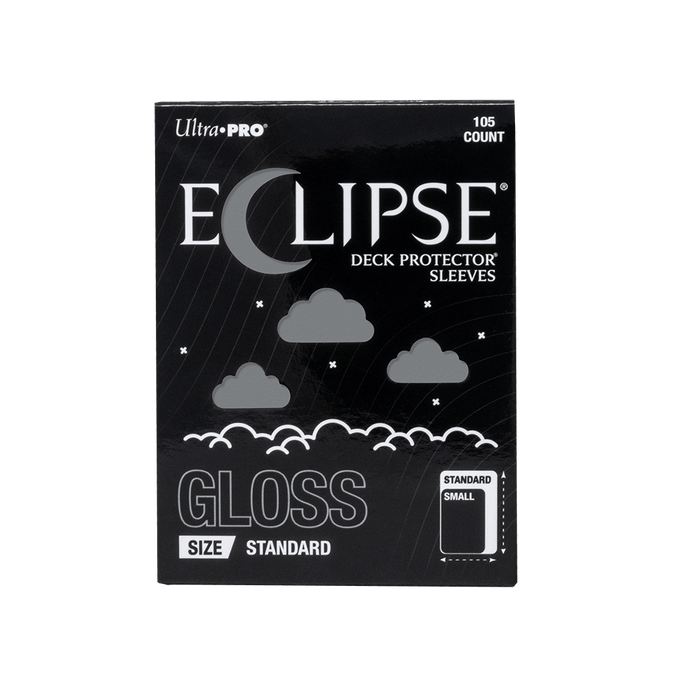 ULTRA PRO: ECLIPSE SLEEVES: STANDARD GLOSS DECK PROTECTORS: SMOKE GREY (105CT) | Grognard Games