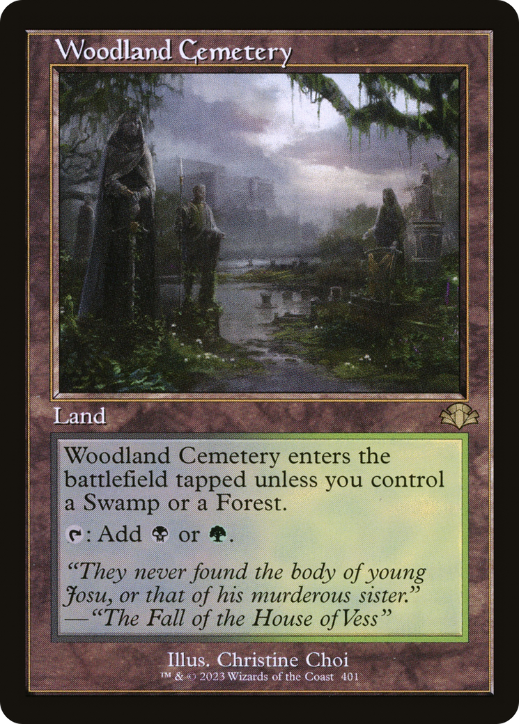 Woodland Cemetery (Retro) [Dominaria Remastered] | Grognard Games
