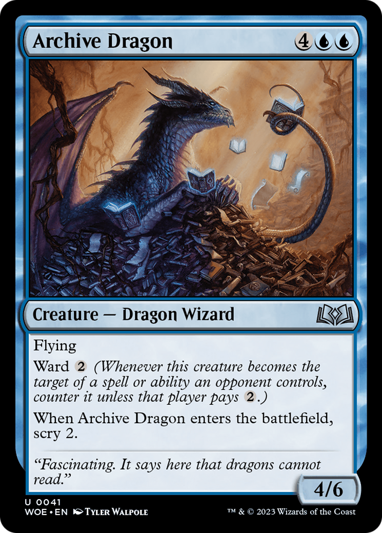 Archive Dragon [Wilds of Eldraine] | Grognard Games