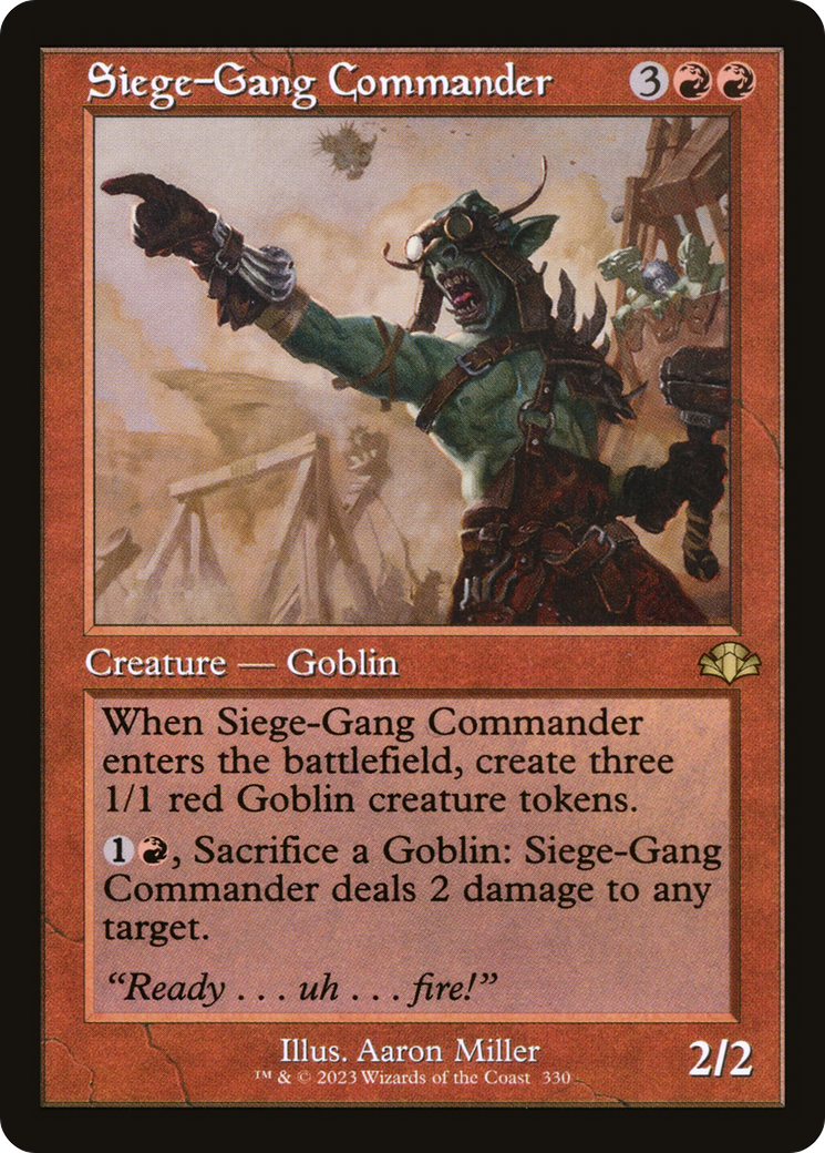 Siege-Gang Commander (Retro) [Dominaria Remastered] | Grognard Games
