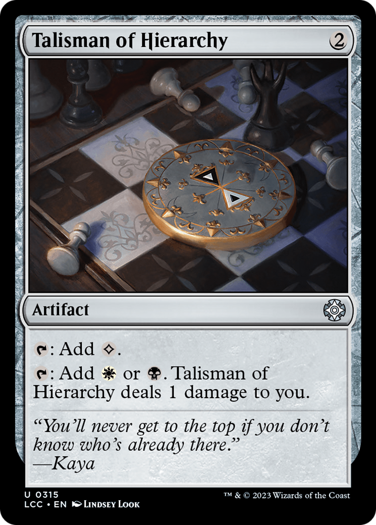 Talisman of Hierarchy [The Lost Caverns of Ixalan Commander] | Grognard Games