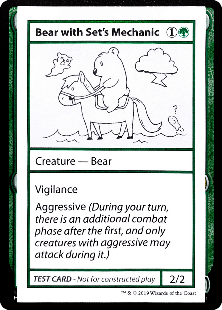 Bear with Set's Mechanic (2021 Edition) [Mystery Booster Playtest Cards] | Grognard Games