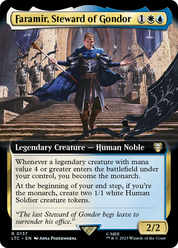 Faramir, Steward of Gondor (LTC-137) - Tales of Middle-earth Commander: (Extended Art) Foil | Grognard Games