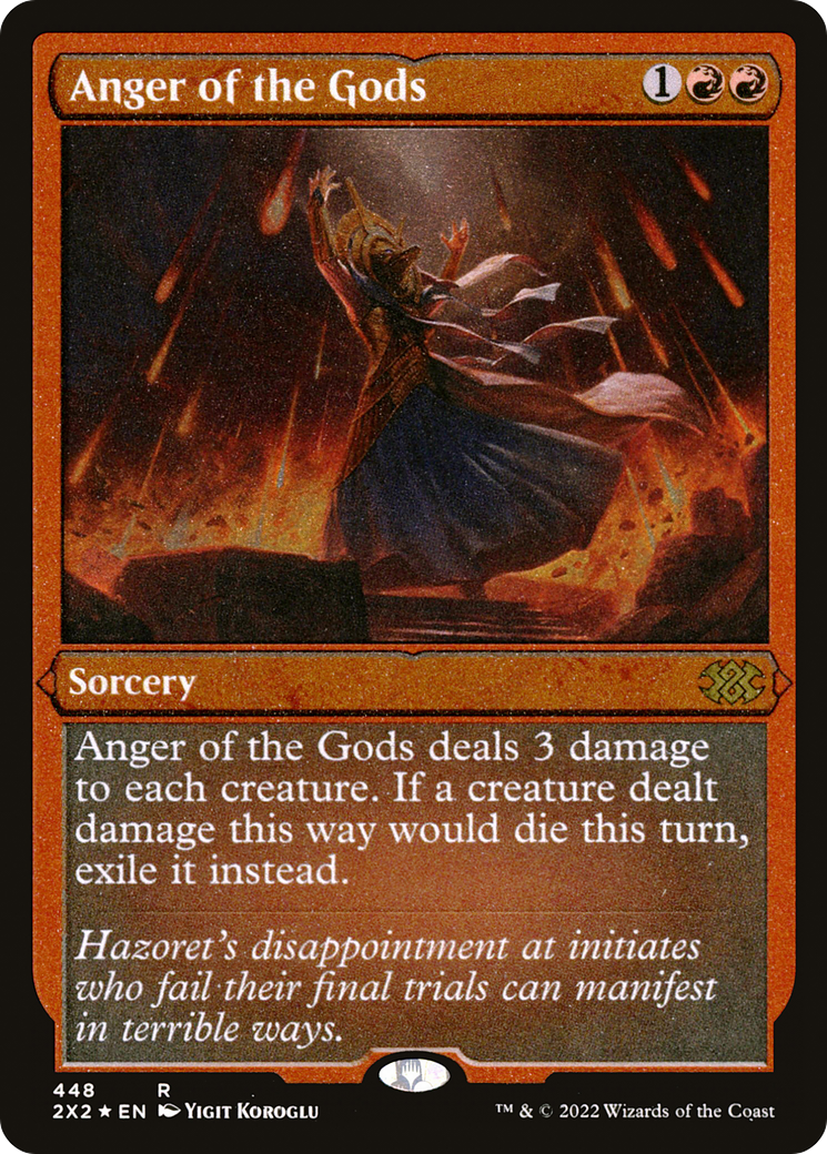 Anger of the Gods (Foil Etched) (2X2-448) - Double Masters 2022 Foil | Grognard Games