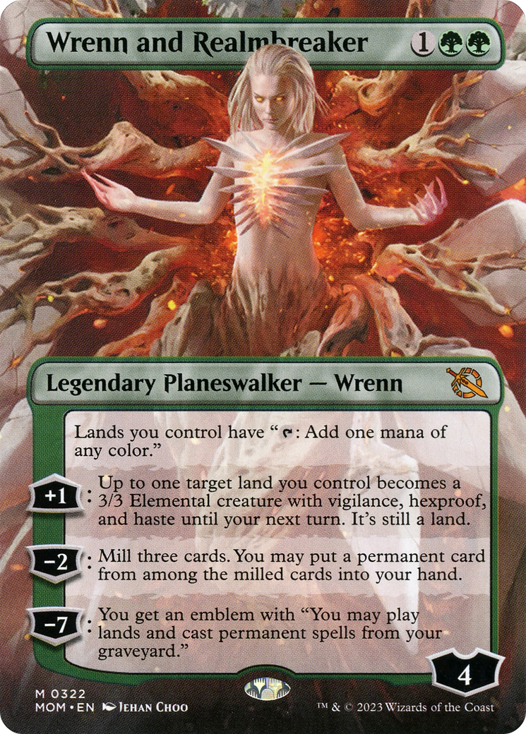 Wrenn and Realmbreaker (Borderless Alternate Art) [March of the Machine] | Grognard Games