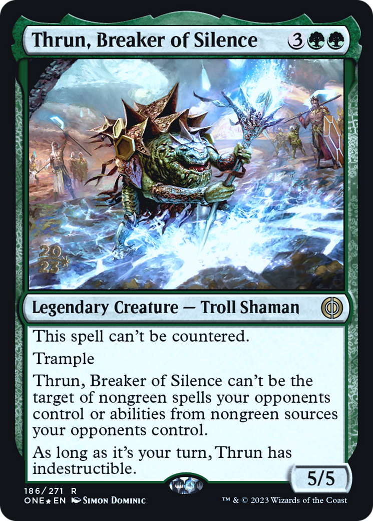 Thrun, Breaker of Silence [Phyrexia: All Will Be One Prerelease Promos] | Grognard Games