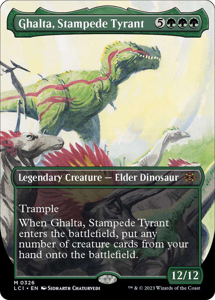 Ghalta, Stampede Tyrant (Borderless) [The Lost Caverns of Ixalan] | Grognard Games