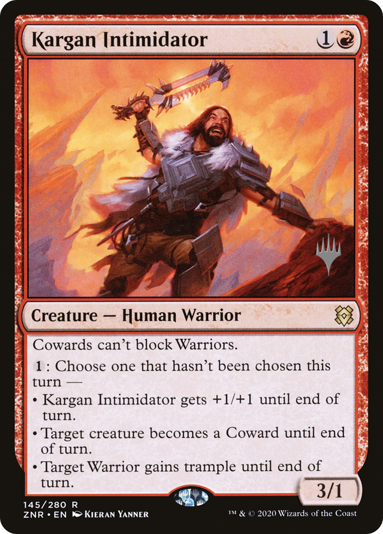 Kargan Intimidator (Promo Pack) [Zendikar Rising Promos] | Grognard Games