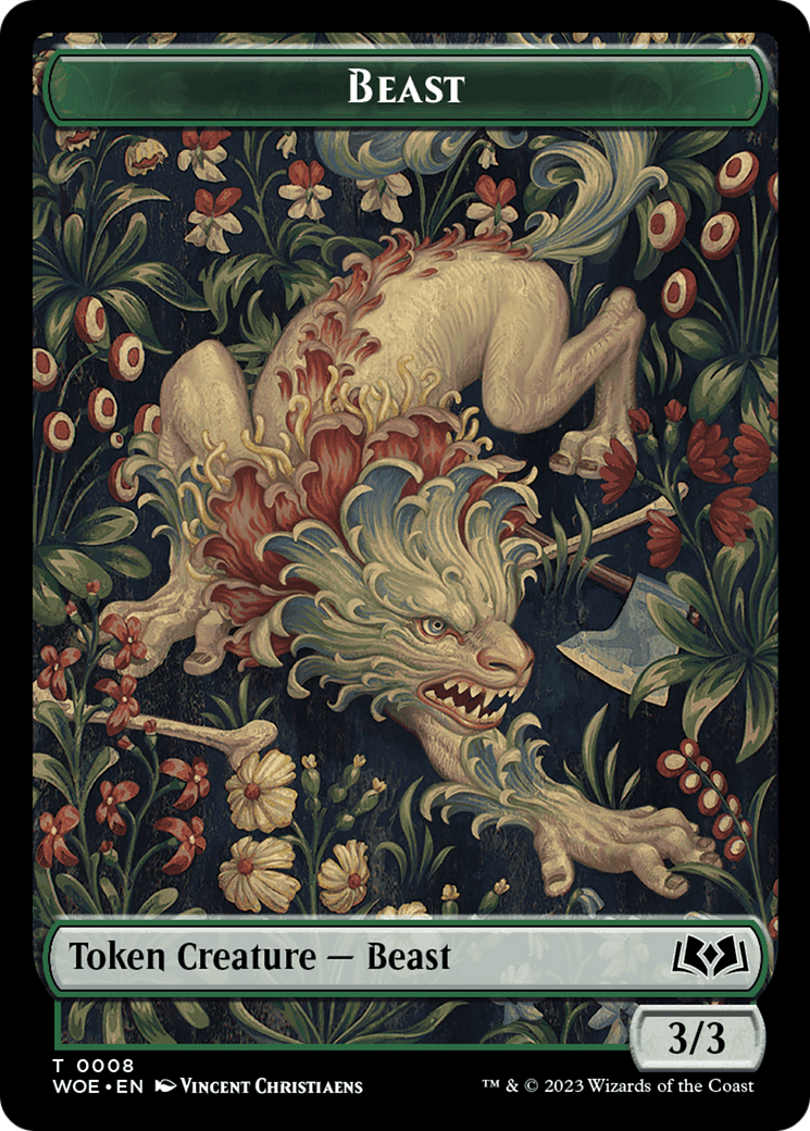 Beast Token [Wilds of Eldraine Tokens] | Grognard Games