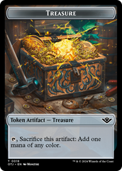 Treasure // Sheep Double-Sided Token [Outlaws of Thunder Junction Tokens] | Grognard Games