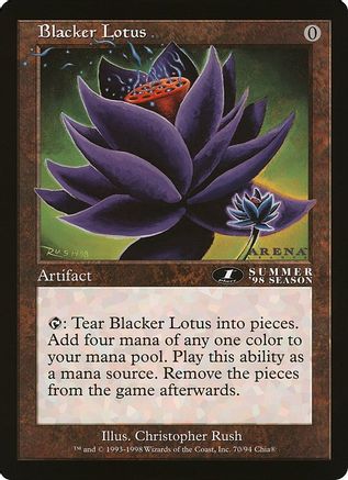 Blacker Lotus (Arena League) (OVER-070) - Oversize Cards | Grognard Games
