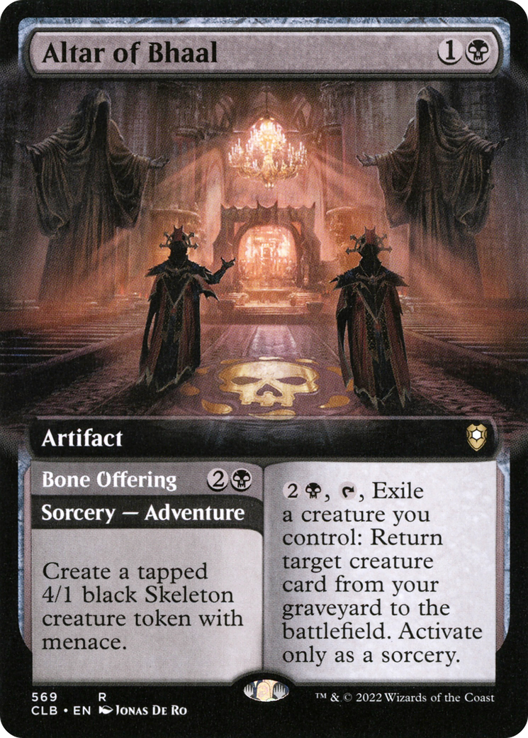 Altar of Bhaal // Bone Offering (Extended Art) [Commander Legends: Battle for Baldur's Gate] | Grognard Games