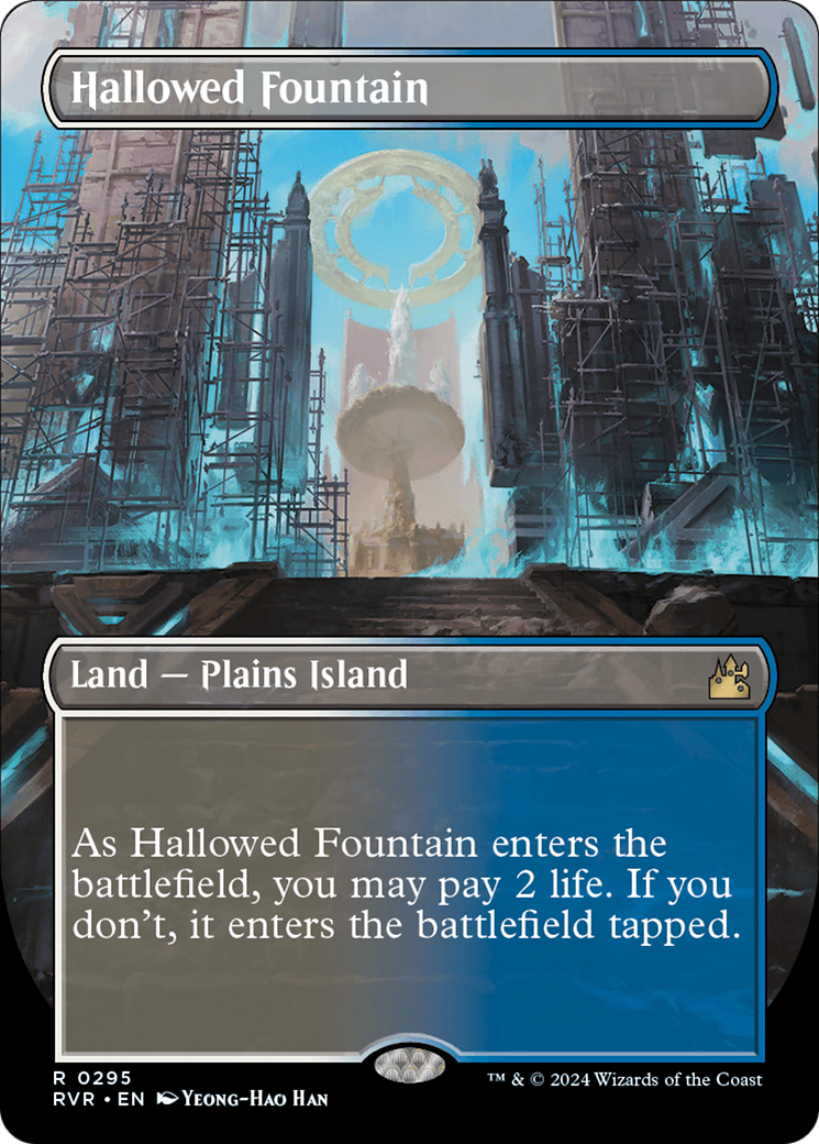 Hallowed Fountain (RVR-295) - Ravnica Remastered (Borderless) | Grognard Games