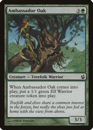 Ambassador Oak (Morningtide) (OVER-113) - Oversize Cards Foil | Grognard Games
