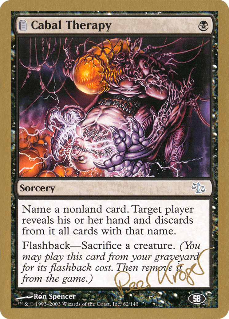 Cabal Therapy (Peer Kroger) (SB) [World Championship Decks 2003] | Grognard Games