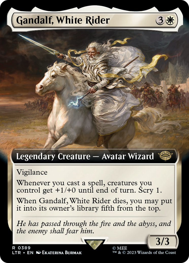 Gandalf, White Rider (Extended Art) [The Lord of the Rings: Tales of Middle-Earth] | Grognard Games