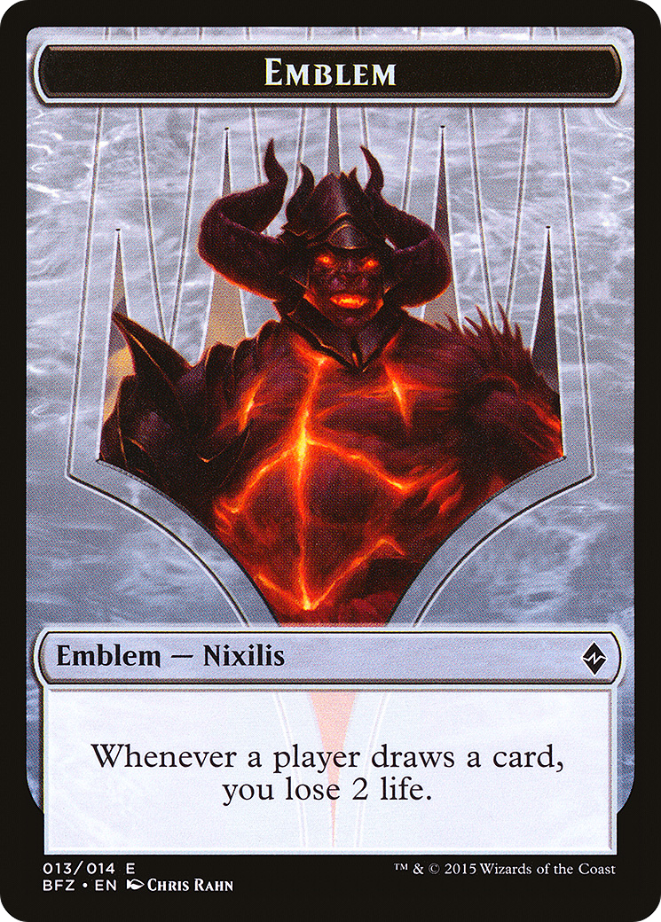 Ob Nixilis Reignited Emblem [Battle for Zendikar Tokens] | Grognard Games