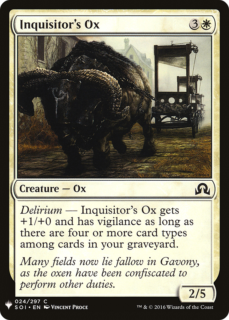 Inquisitor's Ox [Mystery Booster] | Grognard Games