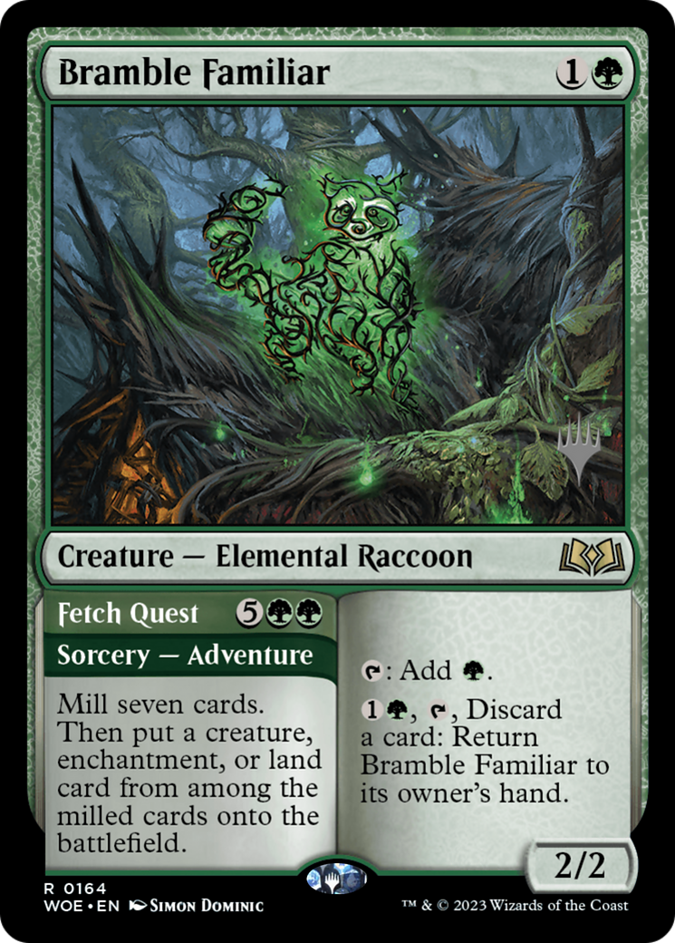 Bramble Familiar // Fetch Quest (Promo Pack) [Wilds of Eldraine Promos] | Grognard Games