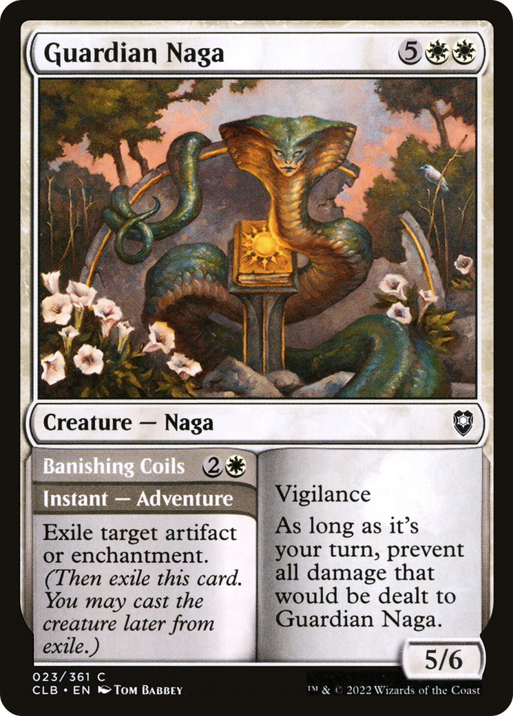 Guardian Naga // Banishing Coils [Commander Legends: Battle for Baldur's Gate] | Grognard Games