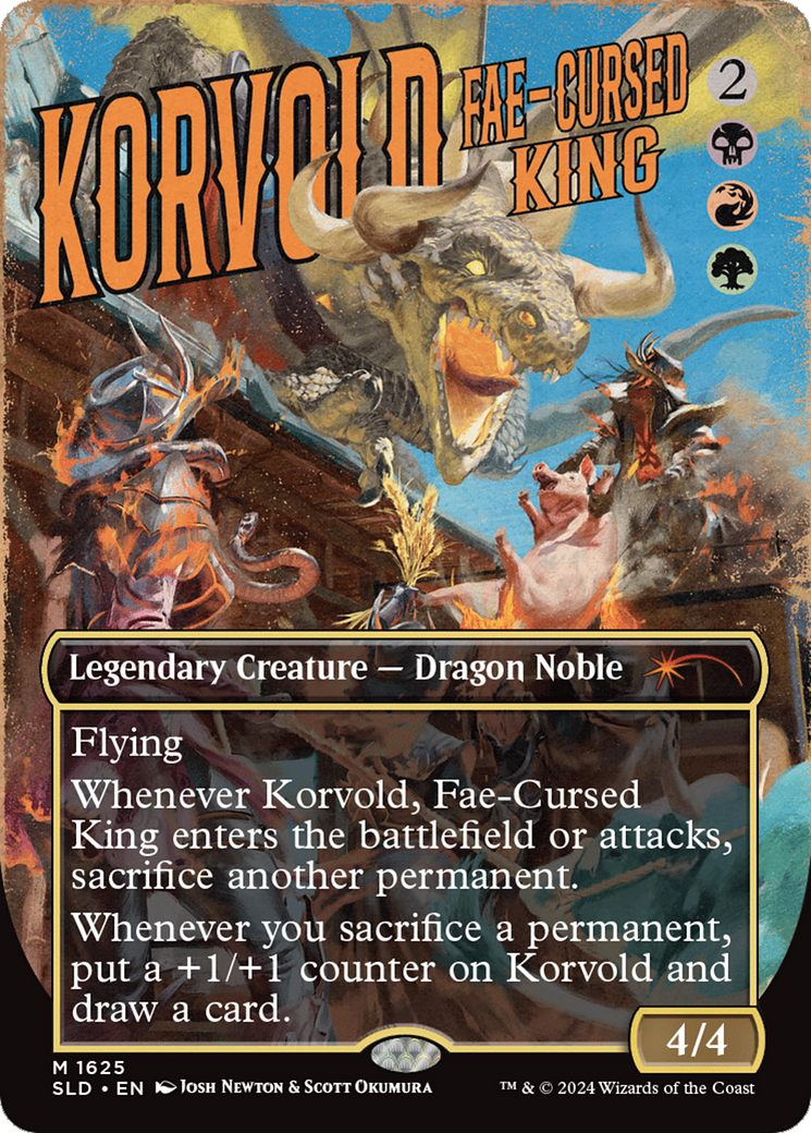 Korvold, Fae-Cursed King (SLD-1625) - Secret Lair Drop (Borderless) Foil | Grognard Games