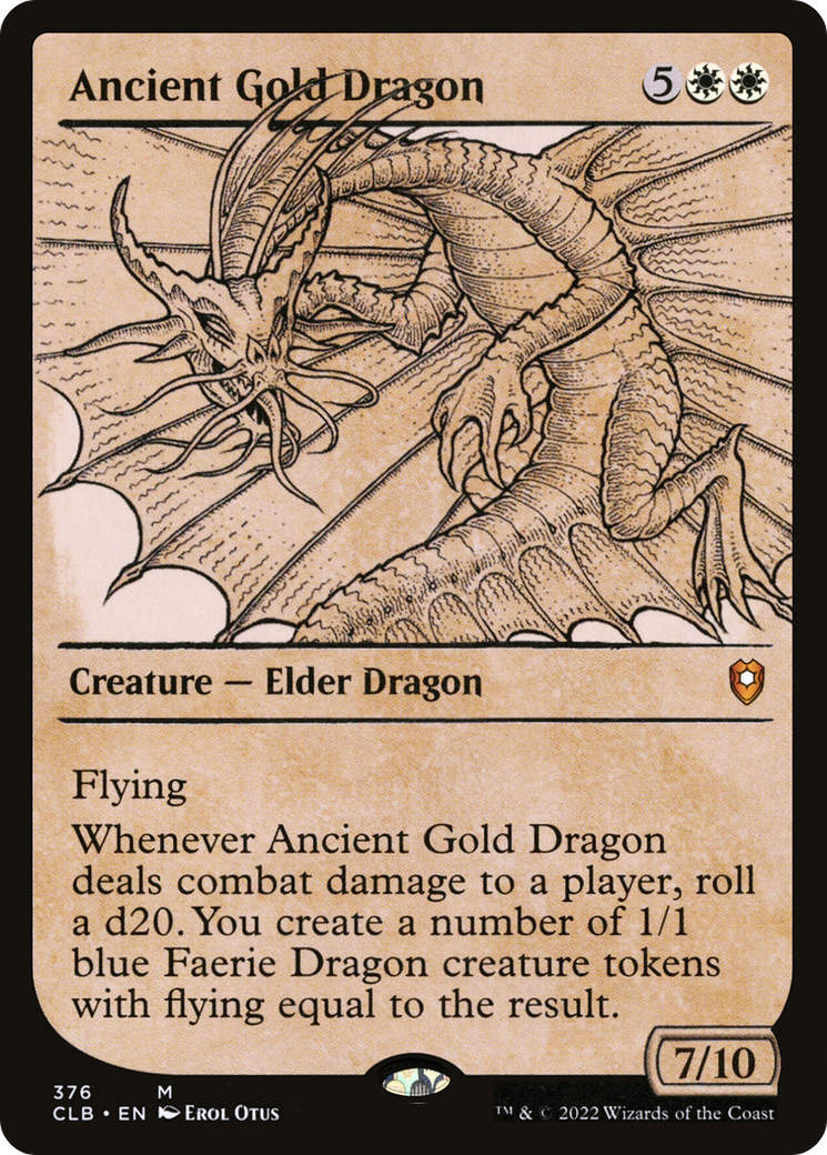 Ancient Gold Dragon (Showcase) [Commander Legends: Battle for Baldur's Gate] | Grognard Games