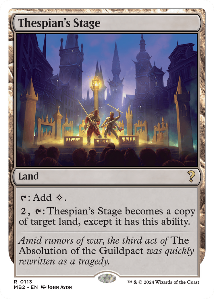 Thespian's Stage (White Border) [Mystery Booster 2] | Grognard Games