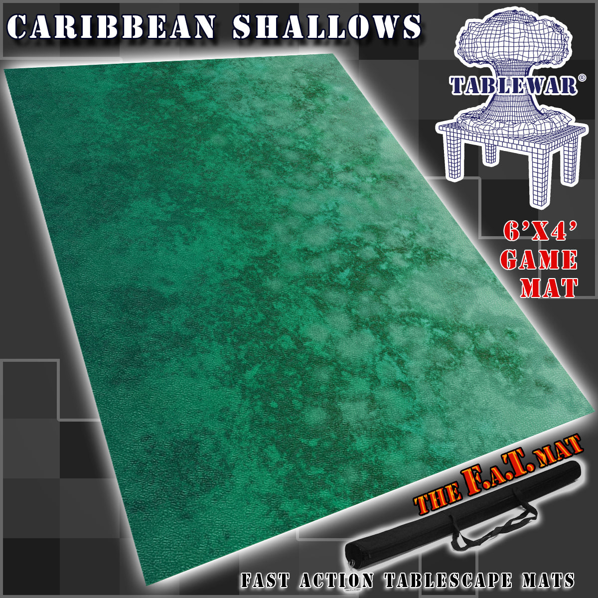 6x4 'Caribbean Shallows' (lighter ocean) | Grognard Games
