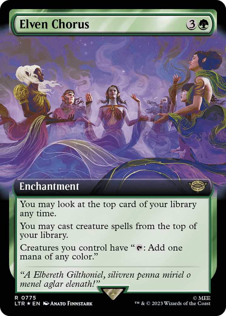 Elven Chorus (Extended Art) (Surge Foil) [The Lord of the Rings: Tales of Middle-Earth] | Grognard Games