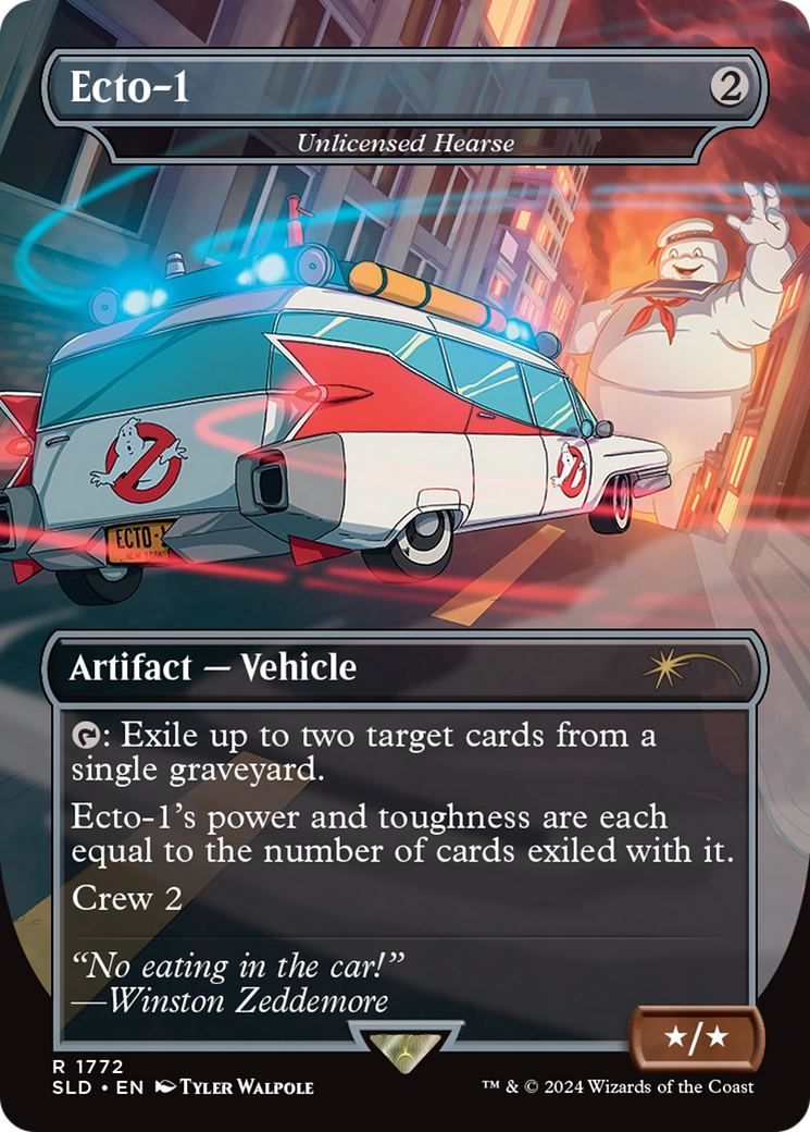 Unlicensed Hearse (SLD-1772) - Secret Lair Drop / Ecto-1 (Borderless) Foil | Grognard Games