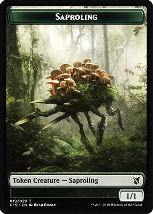 Saproling // Morph Double-Sided Token (C19-19 // 27) - Commander 2019 | Grognard Games