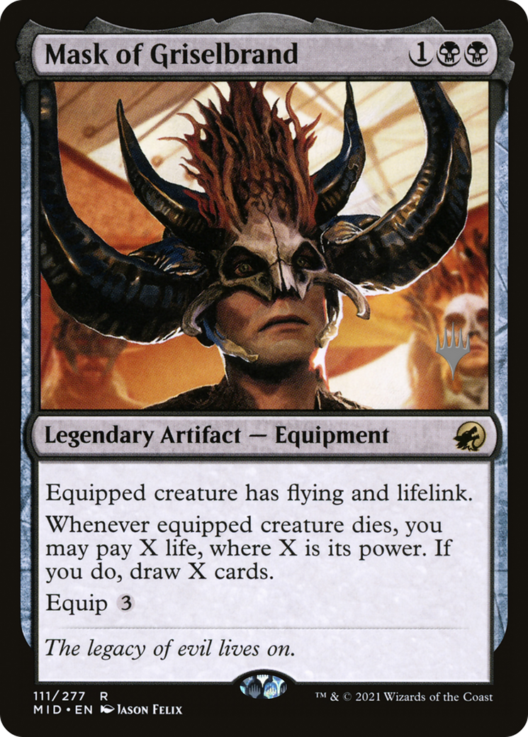 Mask of Griselbrand (Promo Pack) [Innistrad: Midnight Hunt Promos] | Grognard Games
