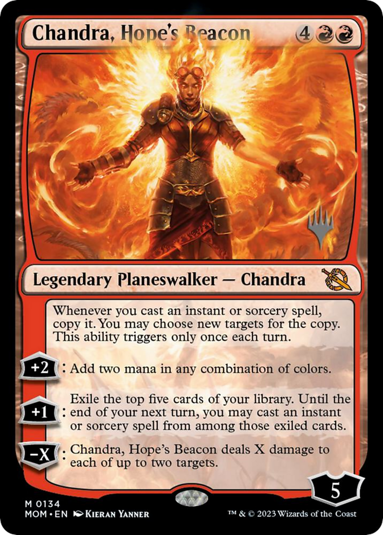 Chandra, Hope's Beacon (Promo Pack) [March of the Machine Promos] | Grognard Games